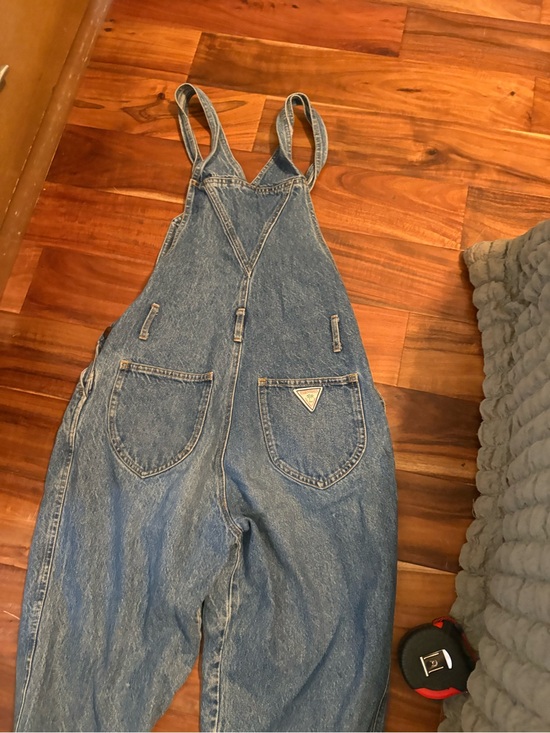 Essentials Denim - Vintage Essentials Denim Overalls Women’s Blue Baggy Straight Carpenter (710)